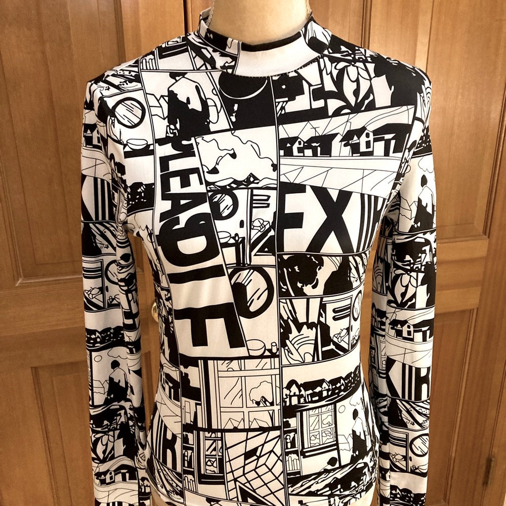 Luxury Pop Art Printed Blouse. - Picture 15 of 16